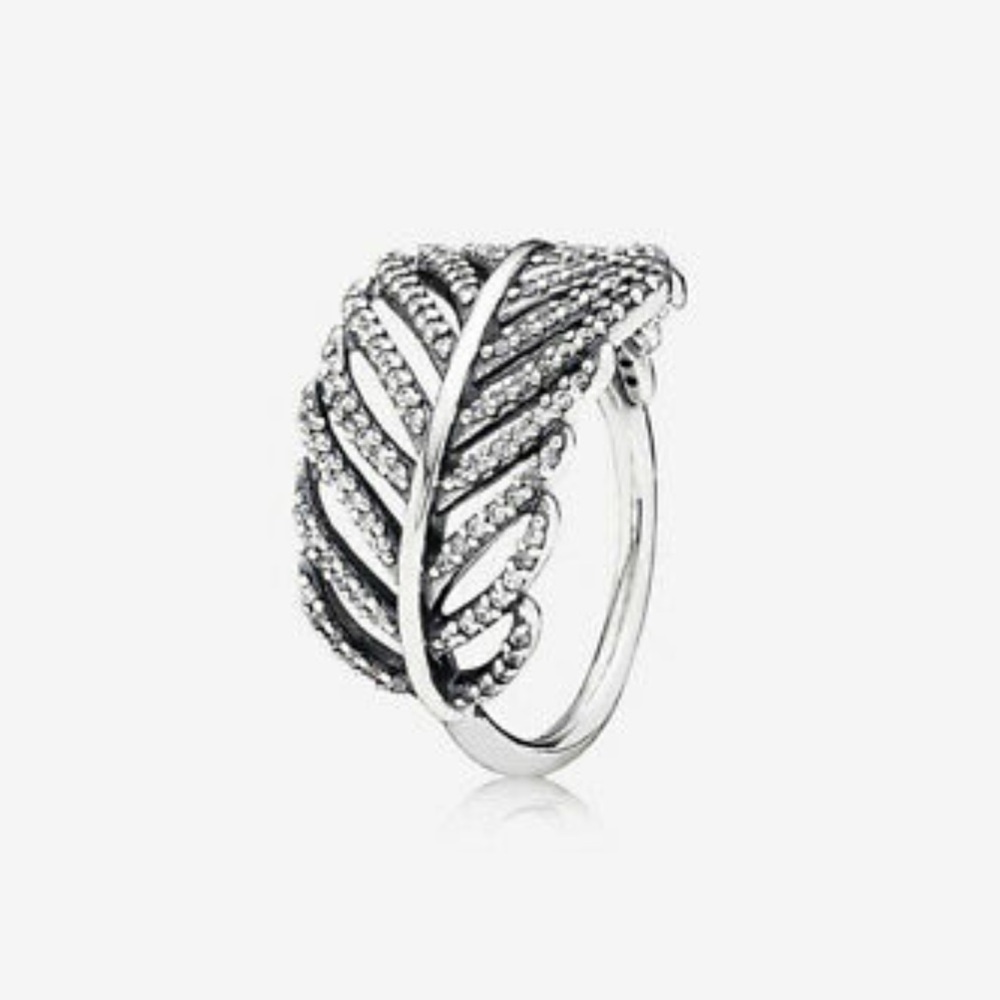Pandora Feather Sterling Silver Ring